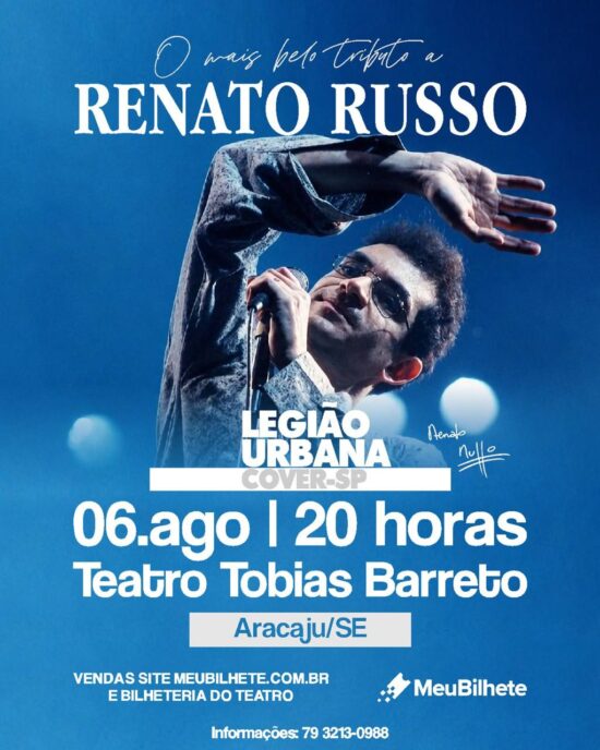 Legião Urbana Cover-SP traz a Aracaju espetáculo que recria a atmosfera dos shows de Renato Russo