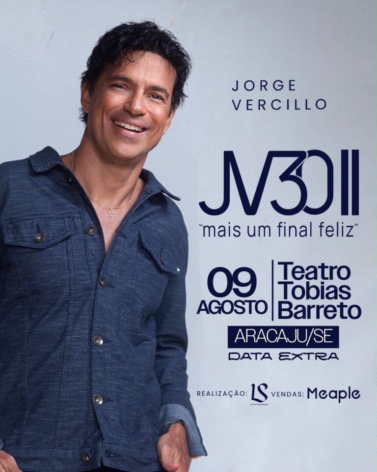 Após sucesso de público, Jorge Vercillo retorna a Aracaju para apresentação especial no Dia dos Pais