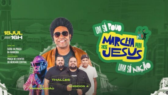 Marcha para Jesus 2026 será realizada neste sábado (18), em Aracaju
