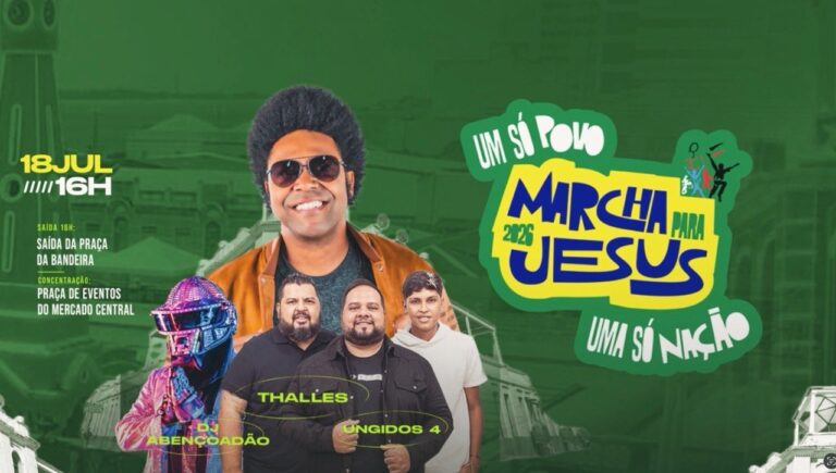 Marcha para Jesus 2026 será realizada neste sábado (18), em Aracaju