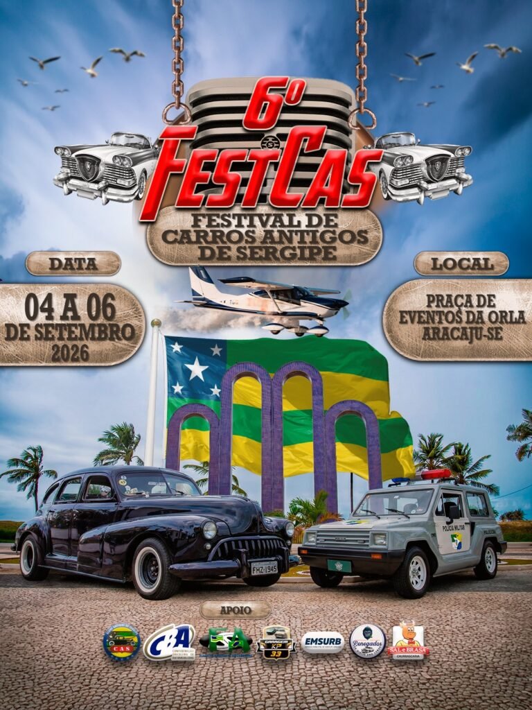 6º Festcas reúne mais de 300 carros antigos na Orla de Atalaia 