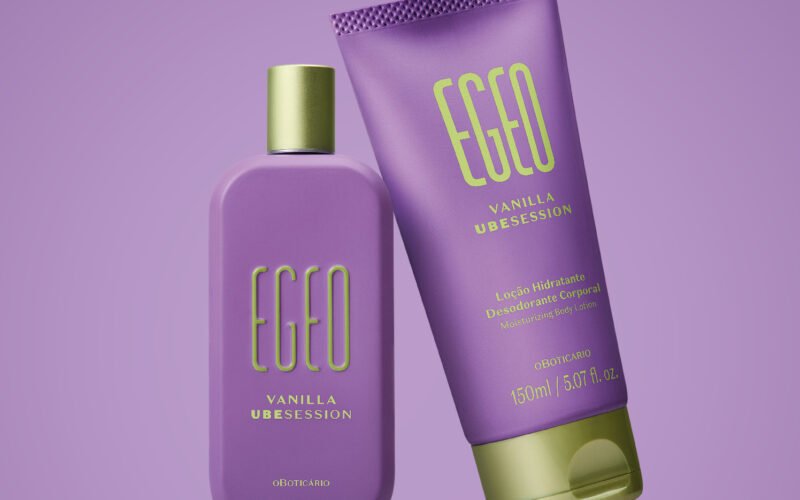 Em movimento inédito na perfumaria nacional, O Boticário apresenta a “baunilha roxa” como nunca vista no lançamento de Egeo Vanilla Ubesession 