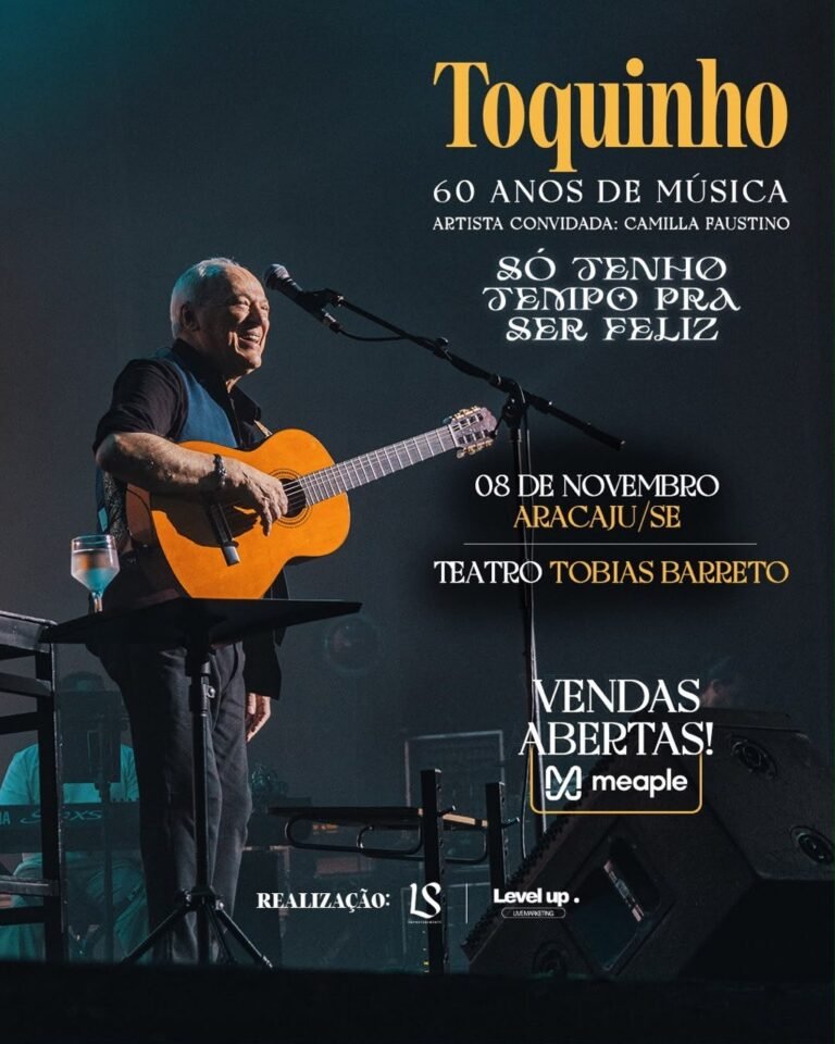 Toquinho celebra 60 anos de música com show em Aracaju no dia 8 de novembro